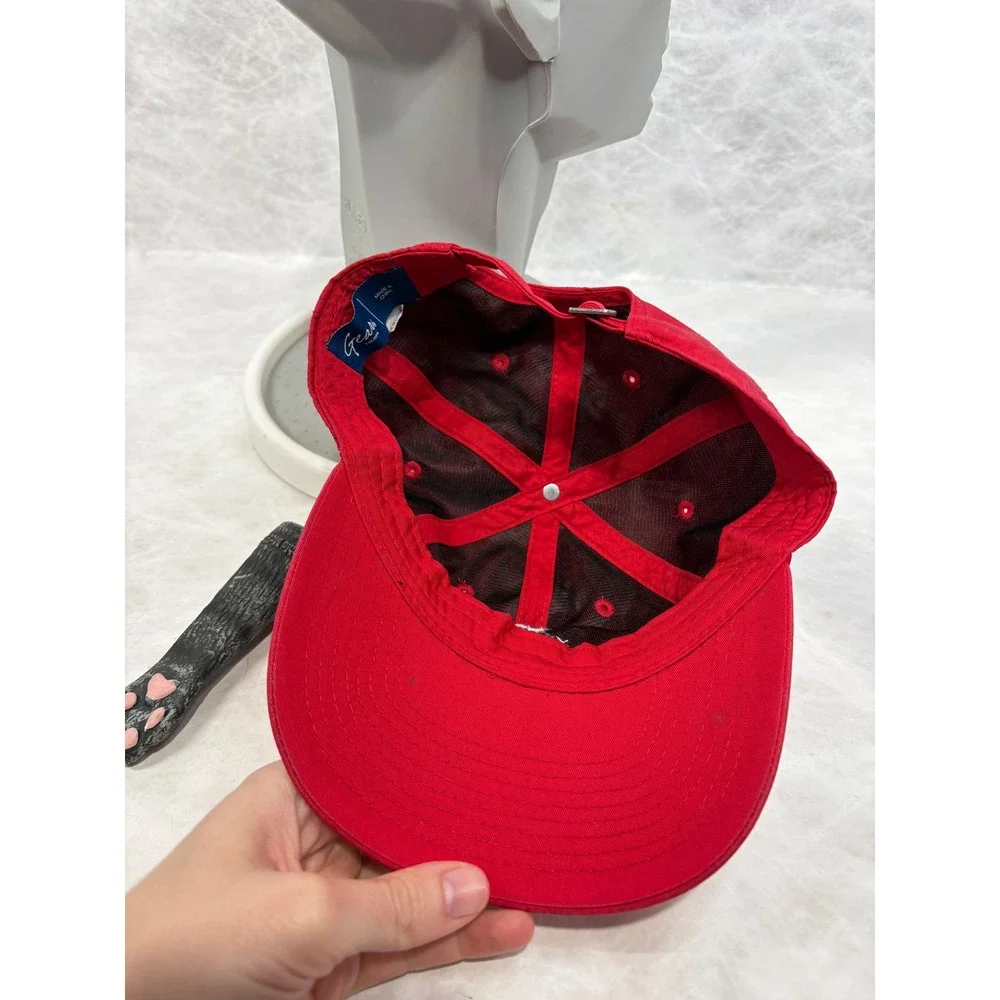 Gear For Sports Camelback Hat Red Embroidered Adjustable Dad Cap Cotton